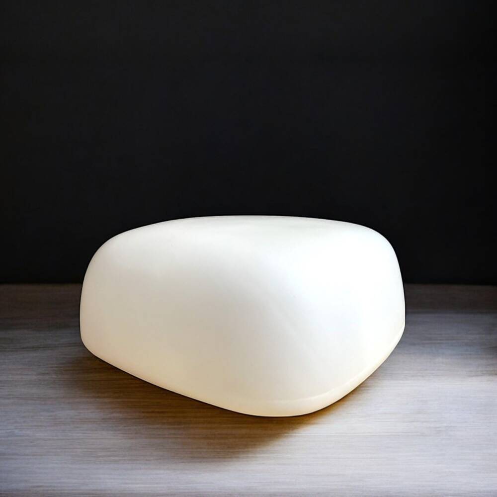 Square white glass wall or ceiling lamp