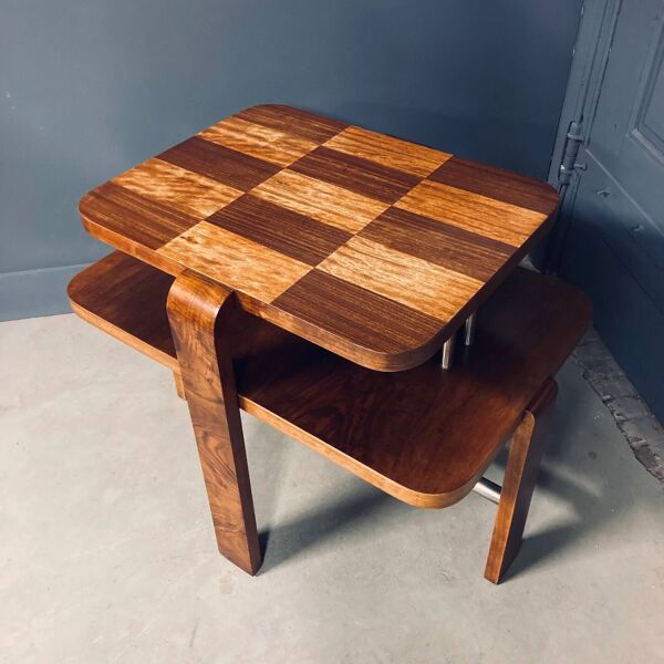 Table d'appoint Art déco de style Paquebot, française, années 1930