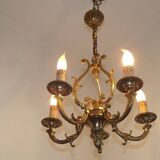 Lustre 5 lumière 3 côtés cage 4499