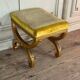 Louis XVI Style Carved and Gilded Wooden Stool Circa 1880