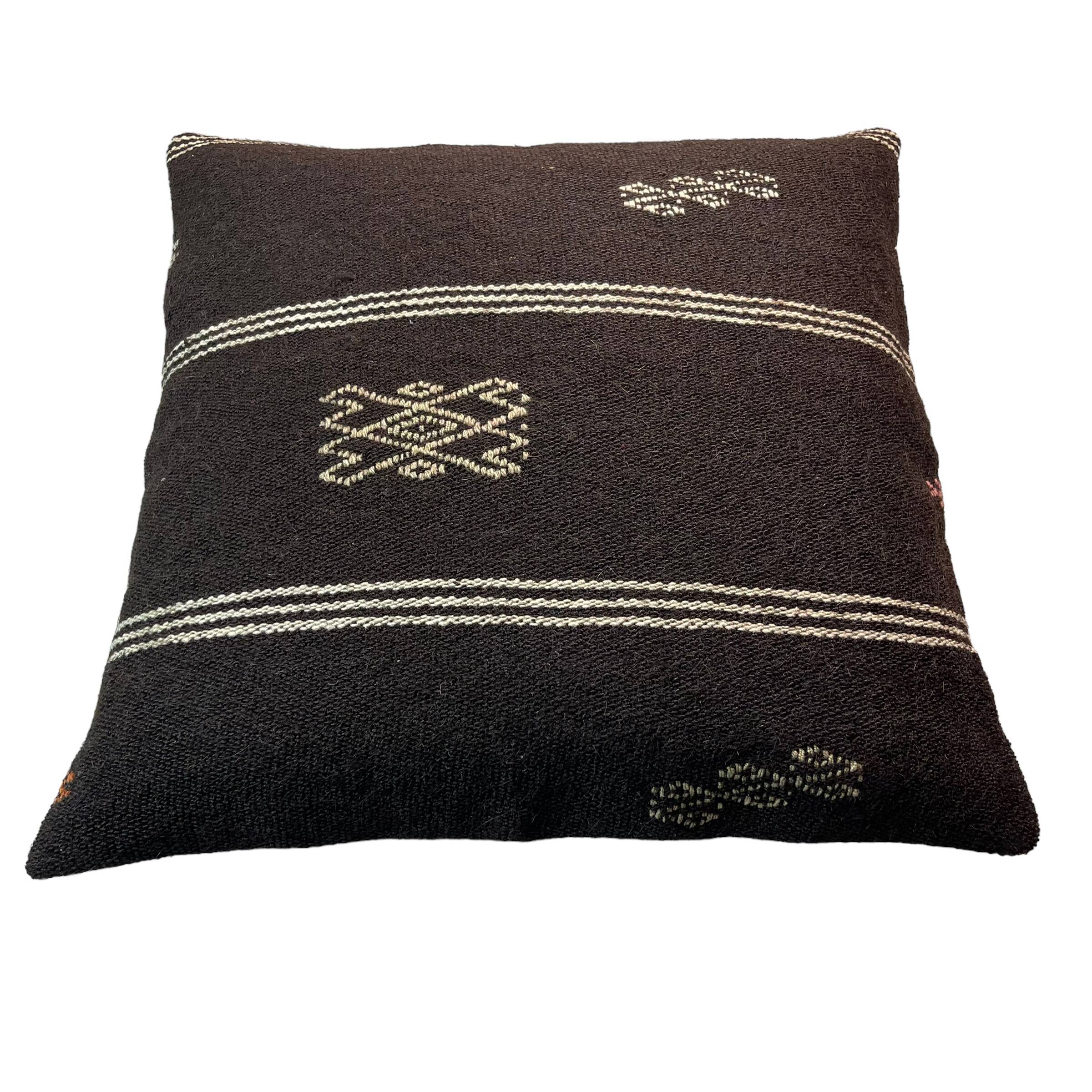 Vintage turkish kilim cushion cover , 55 x 55 cm