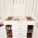 Buffet en bois peint en blanc
