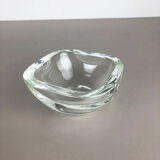 Murano clear glass shell bowl, by Gino Cenedese Italy, 1960