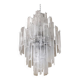 Huge strips “listelli alabastro” murano glass chandelier