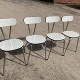 Series of 4 chairs in formica