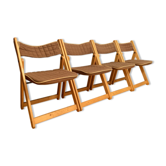 A set of four Kon Tiki chairs by Gillis Lundgren, Ikea, Sweden, 1980s