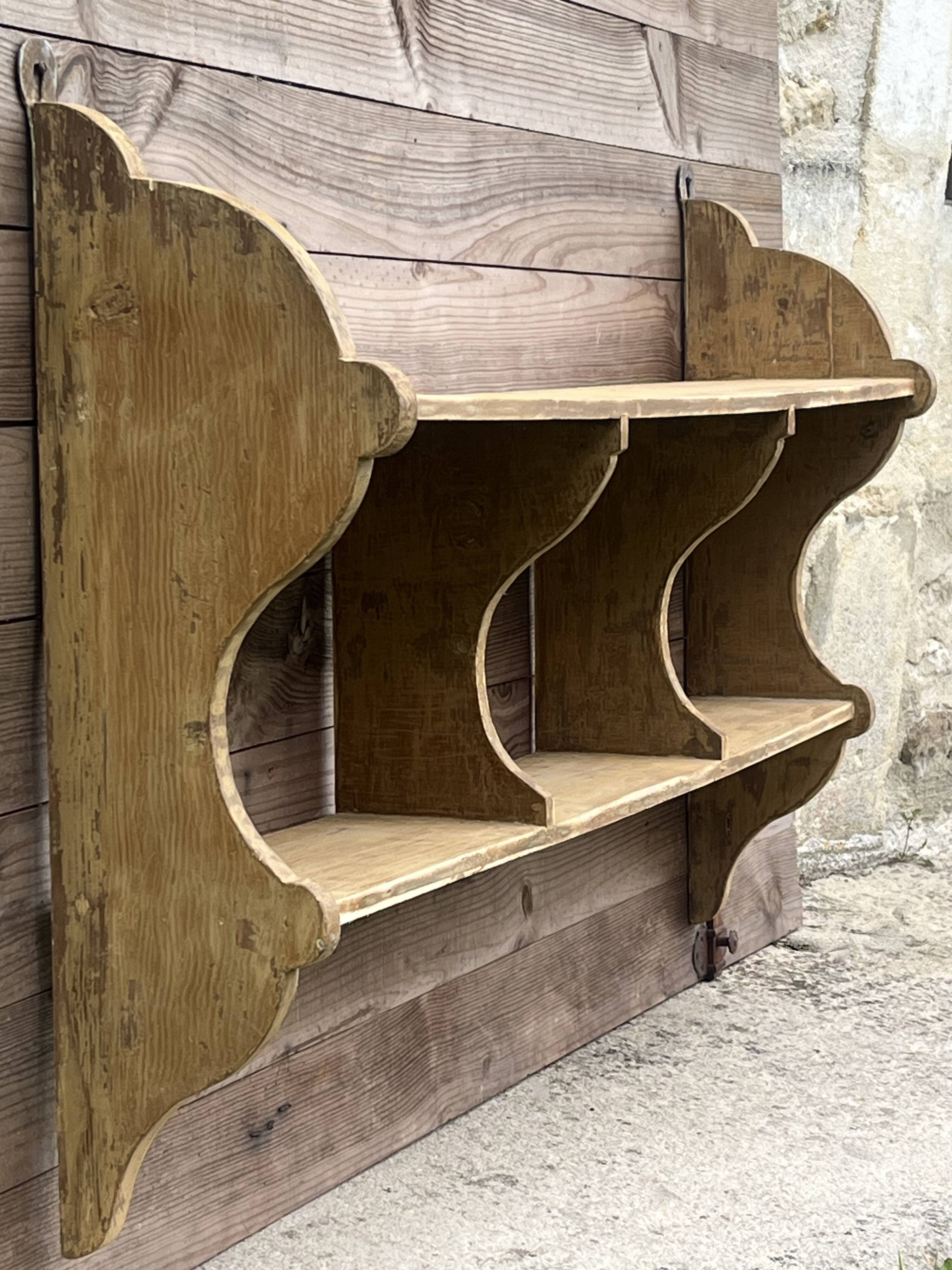 Large wall shelf, country style