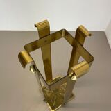 Original Hollywood Regency Solid Brass 3,3kg Umbrella Stand, Italy, 1970s
