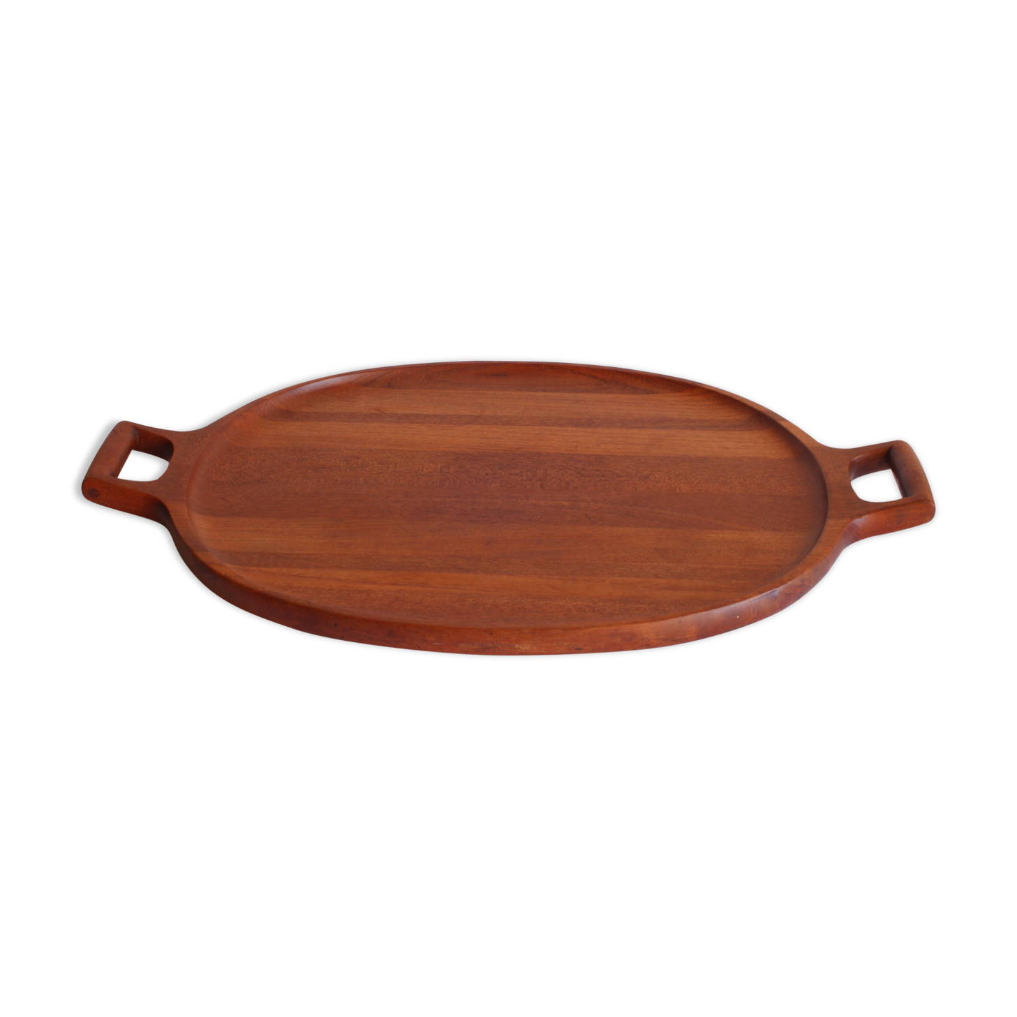 Oval Teak Wooden Serving Tray by Jens Quistgaard for Dansk Designs, Denmark 1960s.