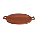 Oval Teak Wooden Serving Tray by Jens Quistgaard for Dansk Designs, Denmark 1960s.