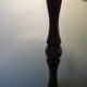 Wooden 1960s lamppost with large lampshade