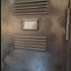 Cloakroom a waxed pickled metal door