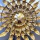 Sunburst wall mirror light – gilt metal, France 1960s