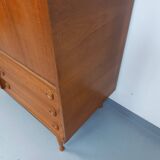 Armoire secrétaire meuble de rangement vintage style scandinave en teck
