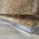 1970s coffee table covered in fabric with glass top