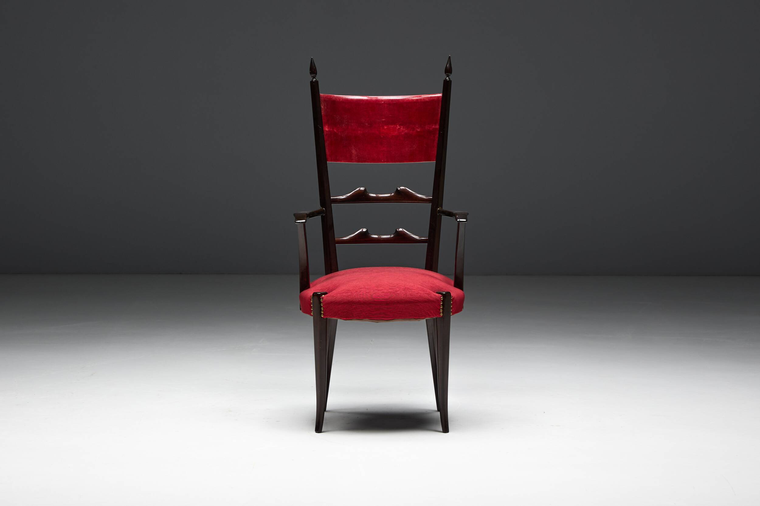 High-back dining chairs by Aldo Tura, Italy, 1962