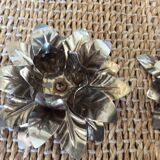 Metal flower candle holders