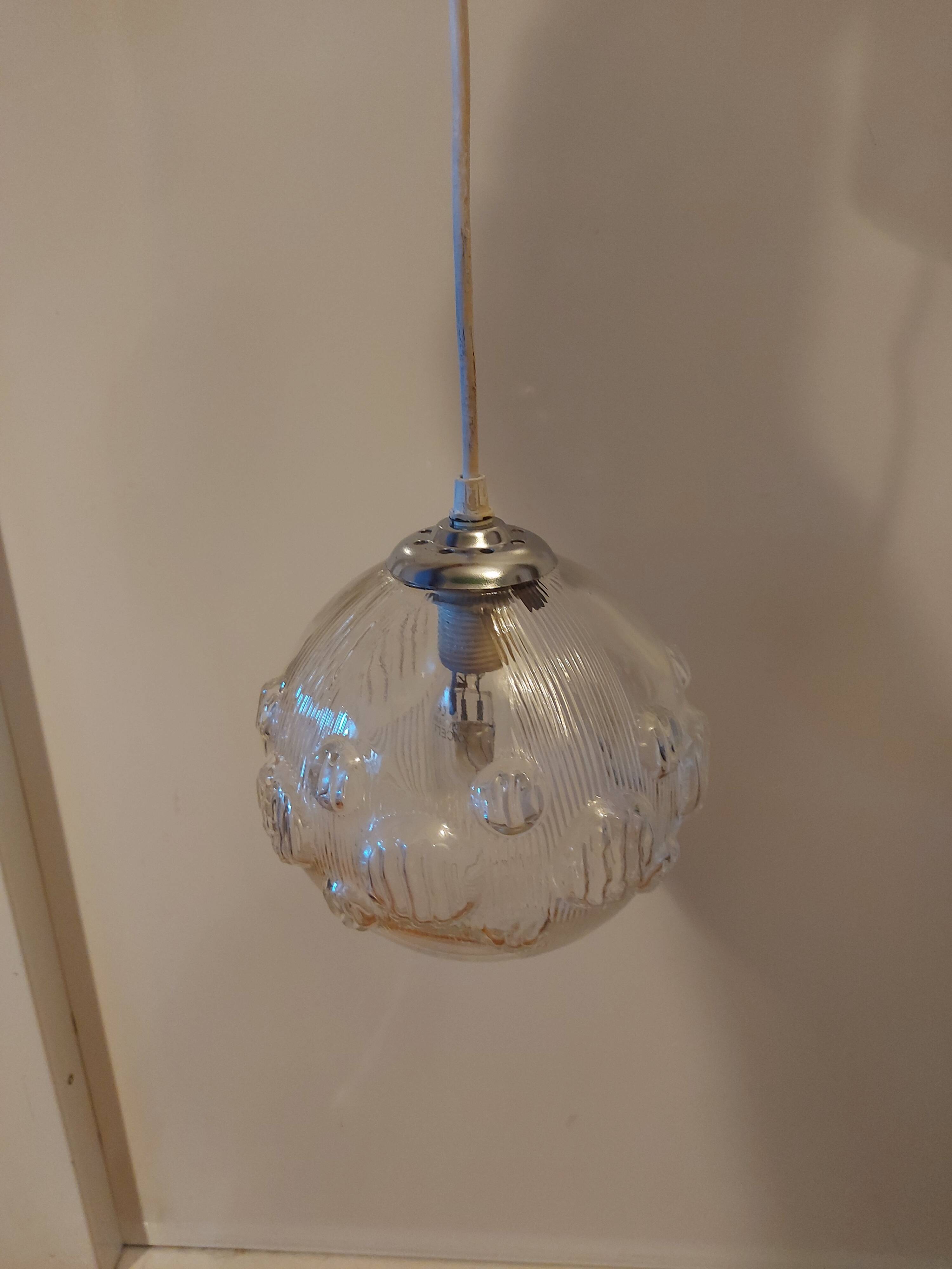 Vintage glass pendant lamp