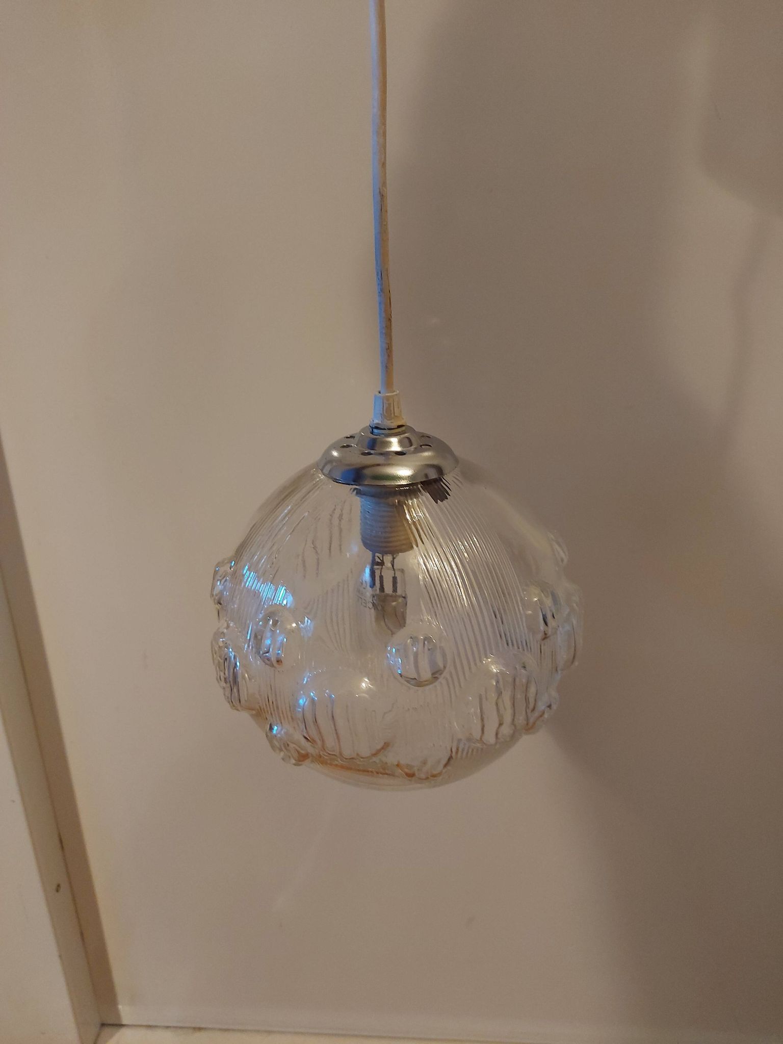 Vintage glass pendant lamp
