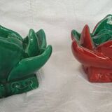 Pair of ceramic candle holders