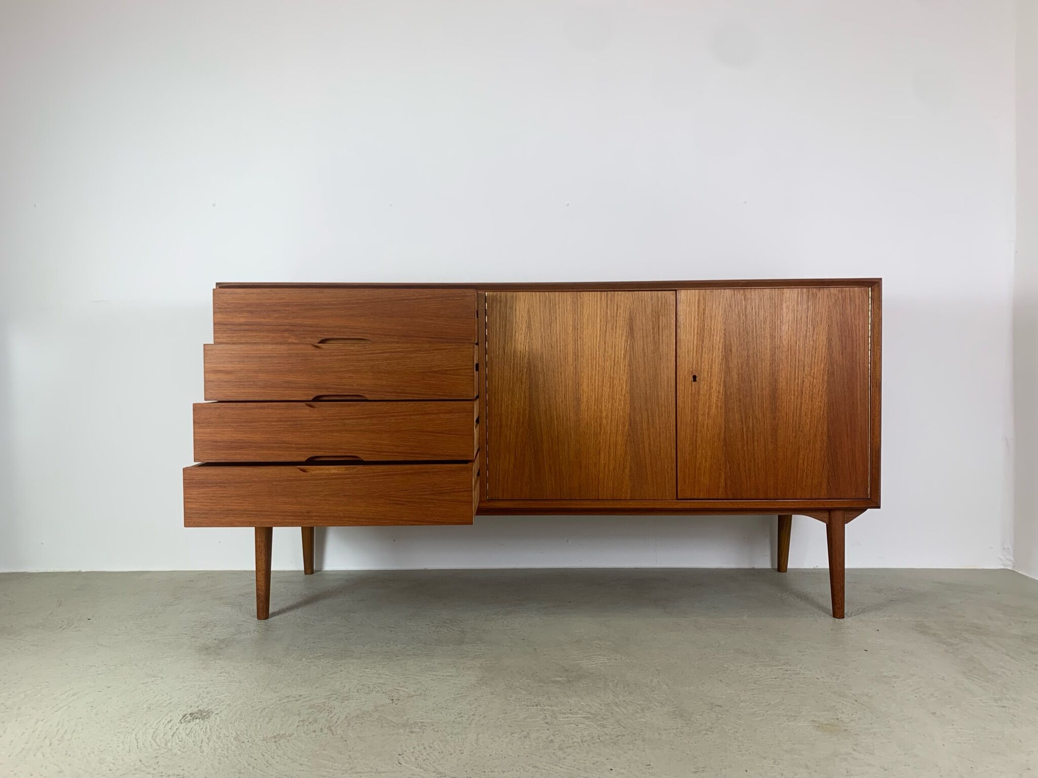 Teak sideboard by rex raab for wilhelm renz, 1960s