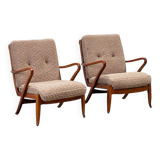 Set of two French lounge chairs