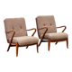 Set of two French lounge chairs