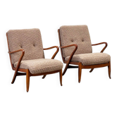 Ensemble de deux fauteuils lounge français