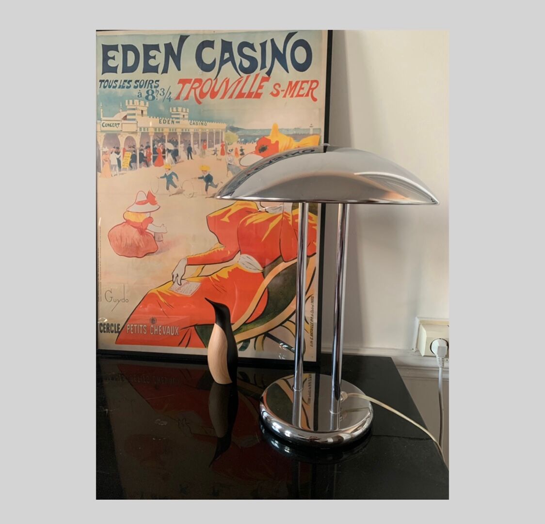 Chrome mushroom lamp by Robert Sonneman for Ikea – 1980