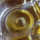 Dish with presentation compartments Walther kristallglass yellow