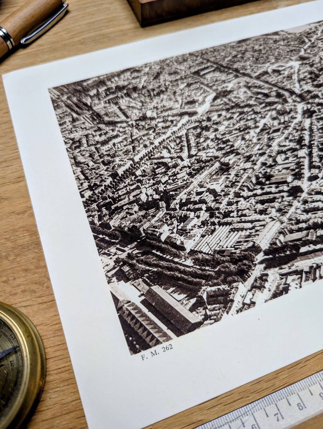 Toulouse, Haute-Garonne, photo print plate from 1942.