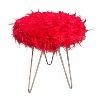 Tabouret tripode et assise Moumoute