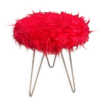Tabouret tripode et assise Moumoute