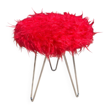 Tabouret tripode et assise Moumoute