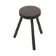 Vintage Rustic Three-Legged Stool, Solid Stained Wood, 45 cm