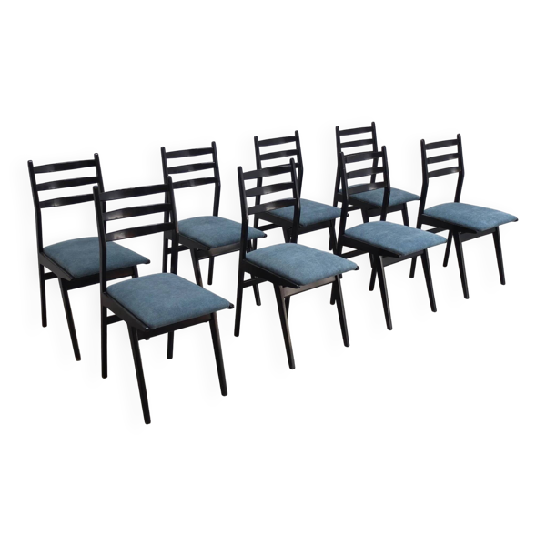 Ensemble de 8 chaises de salle à manger 'S4' par Alfred Hendrickx pour Belform, années 1950.