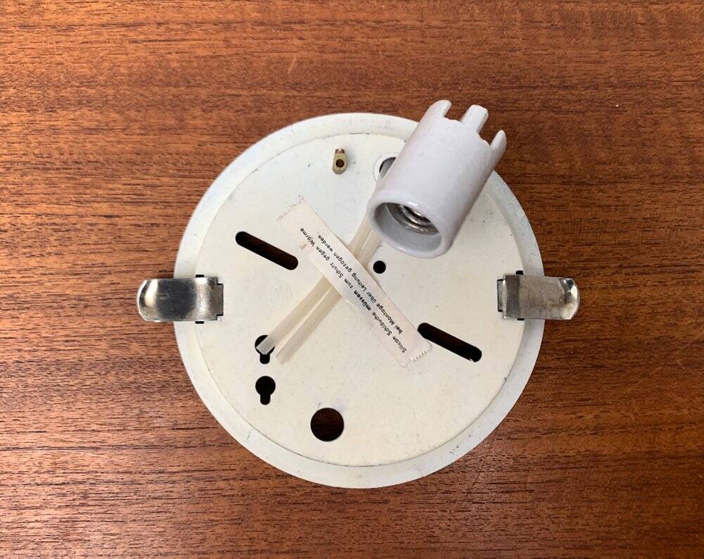 Mid-century German minimalist glass ceiling or wall lamp by Big, 1960s.