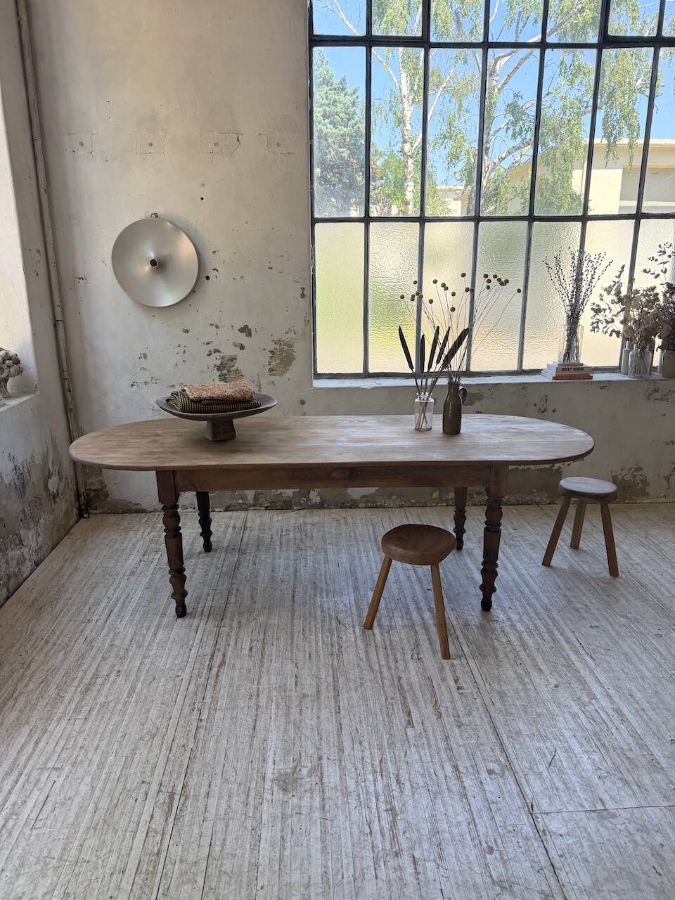Oval farmhouse table 250cm pine