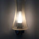 Pair of Scandinavian vintage wall sconces with pull shot, wood and chrome metal. Year 60