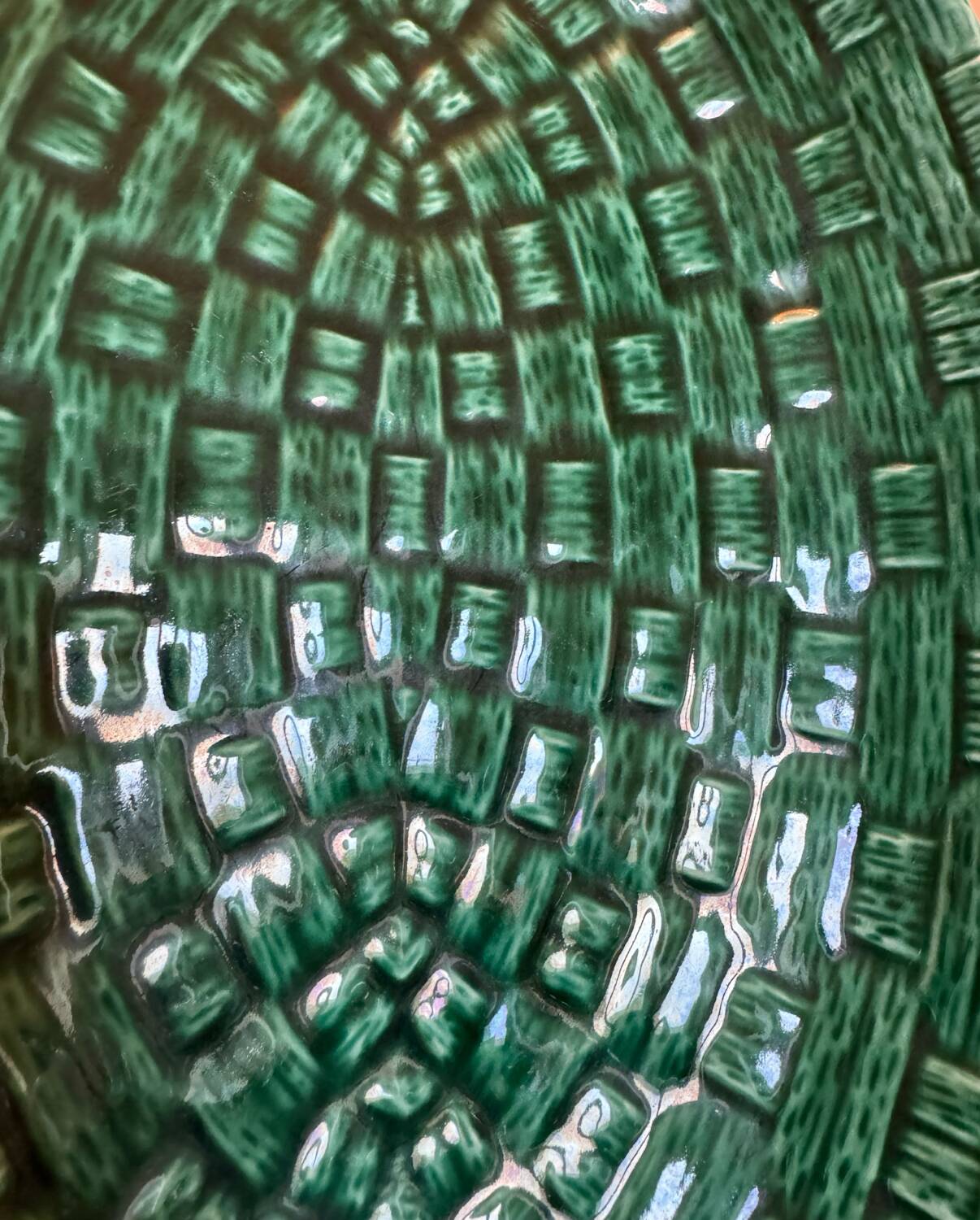 Digoin barbotine ceramic dish from the 50s