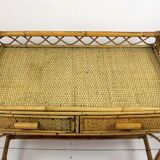 Rattan desk, 1950s