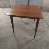 Scandinavian teak table with built-in extension