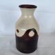 Peruvian Chulucanas Ceramic Vase Brown Beige Signed Vintage