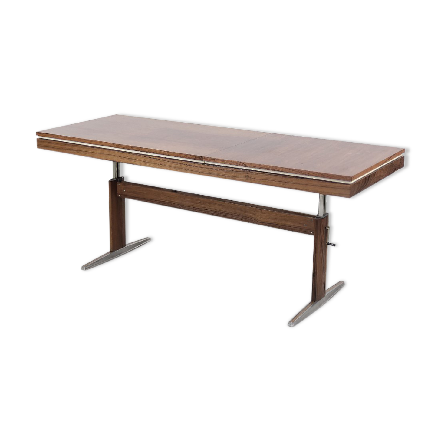 German rosewood adjustable table from e.m.ü, 1960s