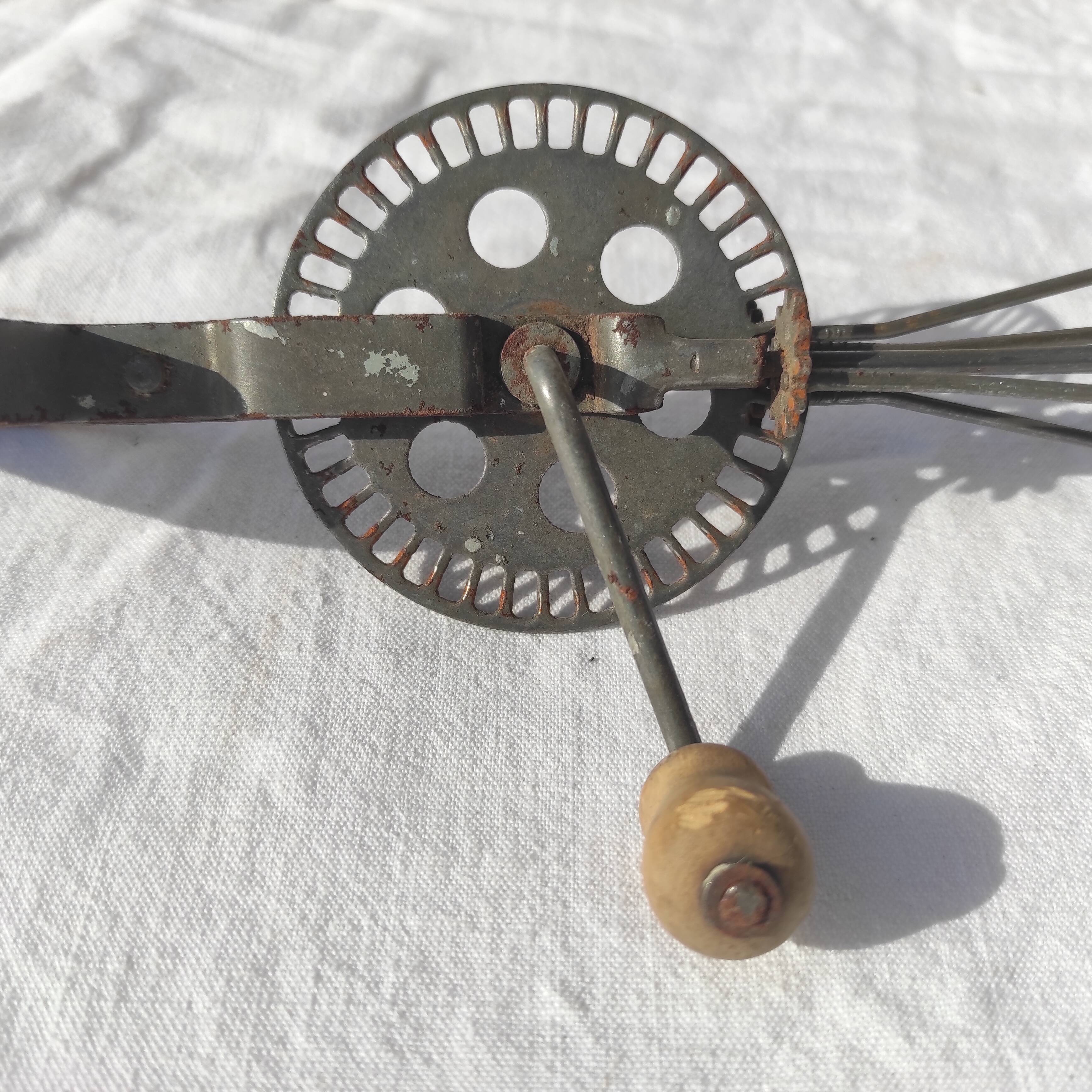 Antique kitchen mechanical whisk
