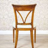 Vintage Elm Chairs in White Upholstery, 1950s, Set of 5