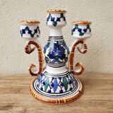 Glazed ceramic candle holder