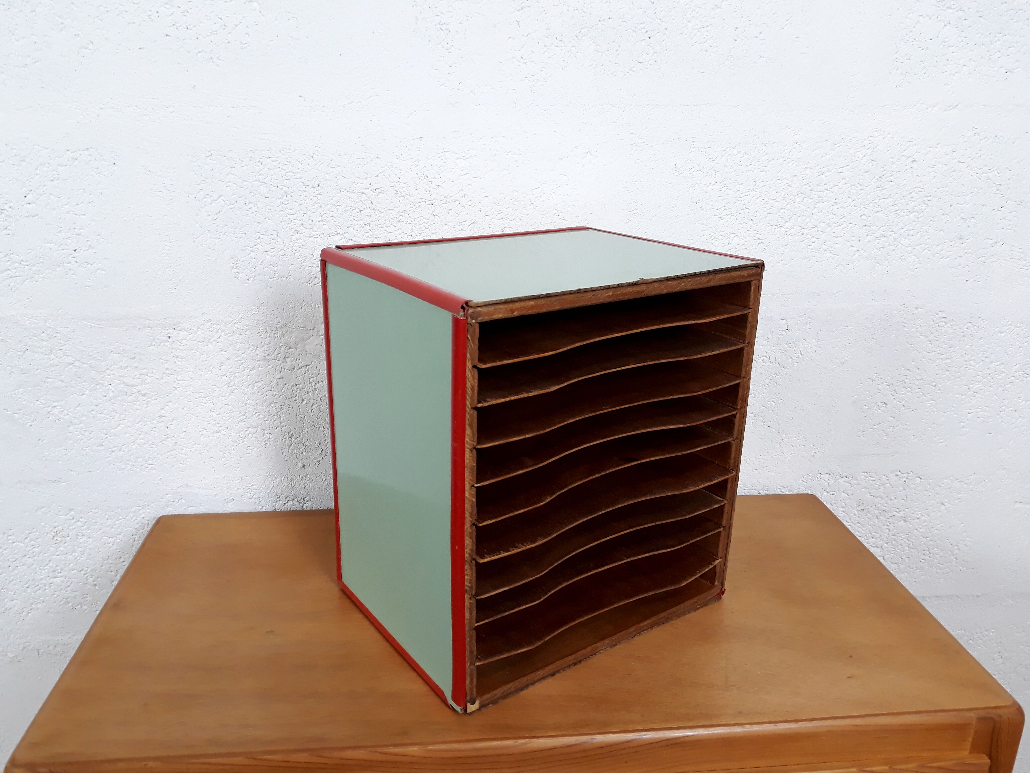 Vintage wooden document sorter