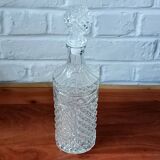 Vintage round clear glass carafe