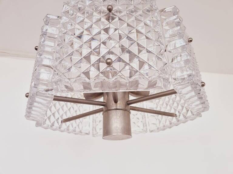 Chandelier du milieu du siècle dans le style de Kalmar, Autriche, années 1960.